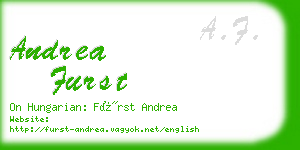andrea furst business card